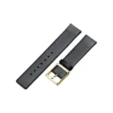 Золотистая пряжка - Полотняное переплетение - Черная кожа