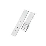 Серебристая пряжка, полотняное переплетение, белая кожа