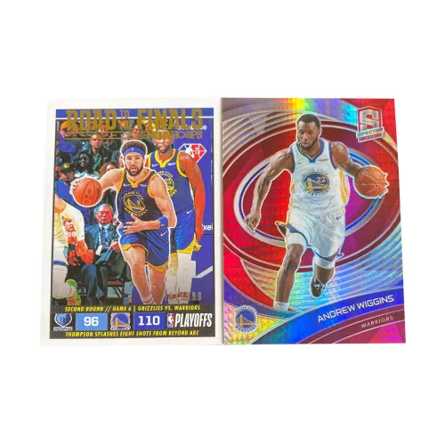 PANINI 2023 Warriors Thompson 999 Thread 2021 Wiggins Pulse Fold Total 2 шт Спортивные карты 2 шт