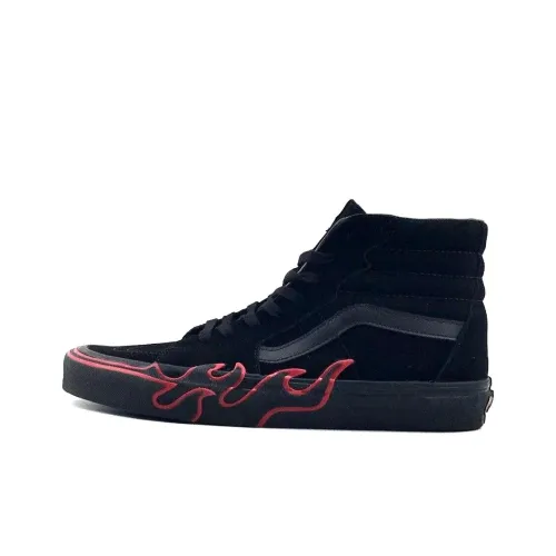 Vans SK8 HI Высокие Кроссовки для Скейтбординга Мужские Черные Красные