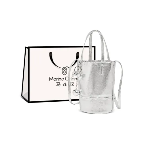 MARINO ORLANDI Сумка через плечо из коровьей кожи с синтетической кожей сумка для женщин цвет серебряный