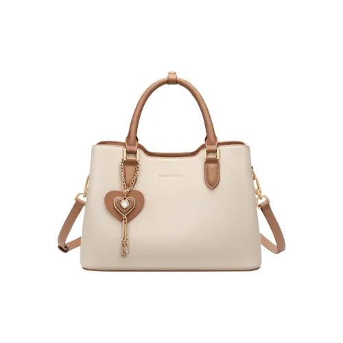 GOLF Спилок коровьей кожи с синтетической кожей сумка женская экрю и миндаль