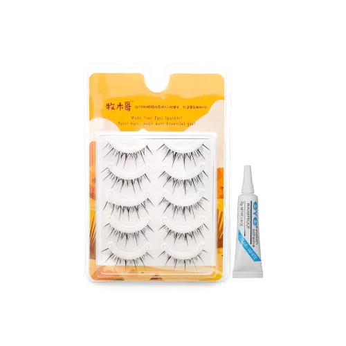 MUMUGE Ван-Пис Полная длина Стиль феи Комикс Искусственные ресницы Таперированный Ласточкин хвост Стиль Клей Тип 5 пар Упаковка