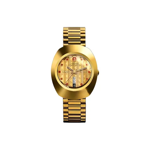 RADO Inaugural Series Автоматический Механический Часы Мужские Циферблат 35 мм Золото PVD Покрытие Ремешок 648,0413.3,030