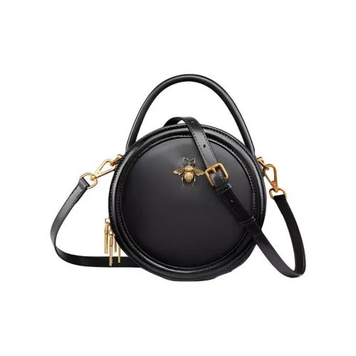 DEERE JACK Корова Спилок Маленькая Круглая Сумка Сумка Сумка через плечо Сумка через плечо Маленькая Женская Черная