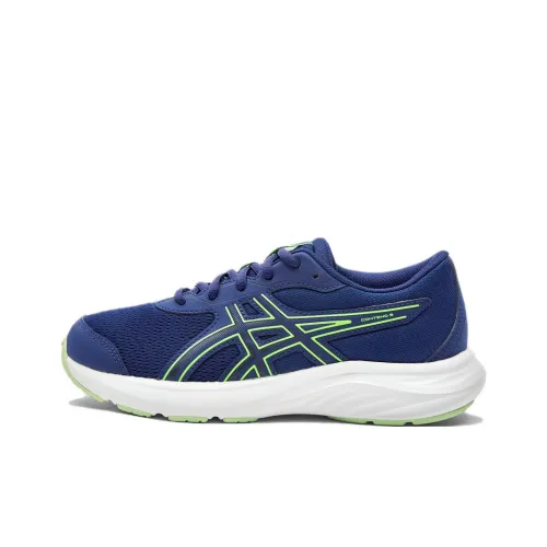 Asics CONTEND 9 Rebound Дышащий Support Low Top Детская Беговая Обувь Blue