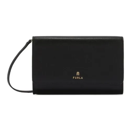 Furla Телячья кожа Сумка через плечо Женская Черная