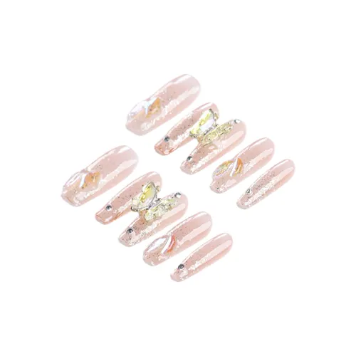 Fanze Бабочка Ручной Nail Art False Nail Средний LADDER Прозрачный Smudge 25мм