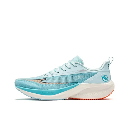 Erke Lightning 4 Беговые кроссовки Низкий топ Тихий синий Флуоресцентный Цифровой синий Мужской