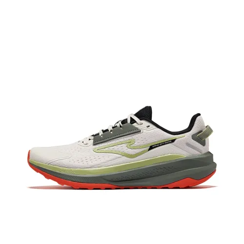 Erke Siye 2,0 Амортизация Износостойкий Низкий Топ Повседневные Беговые Кроссовки Мужские Бежево-Зеленые