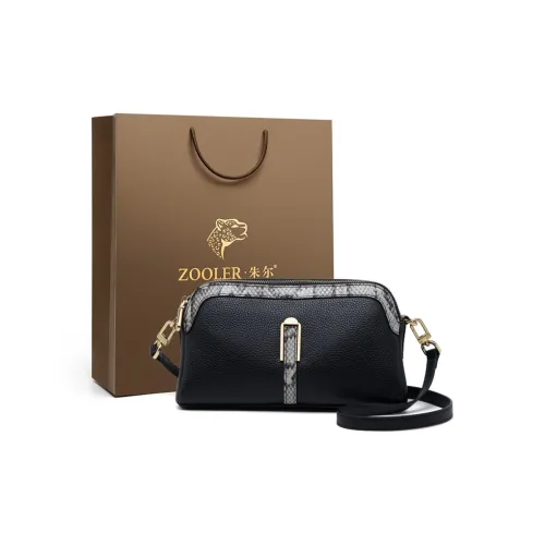 ZOOLER Сумка через плечо из натуральной коровьей кожи маленькая женская черная