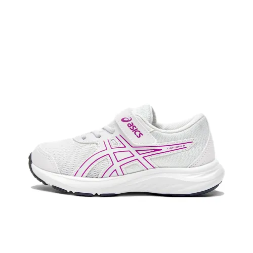 Asics Гель CONTEND 9 Детская беговая обувь Низкий топ Белый фиолетовый Унисекс