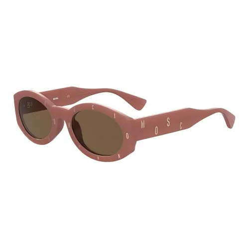 MOSCHINO Пластик OVAL SUNGLASSES Женские Коричневый