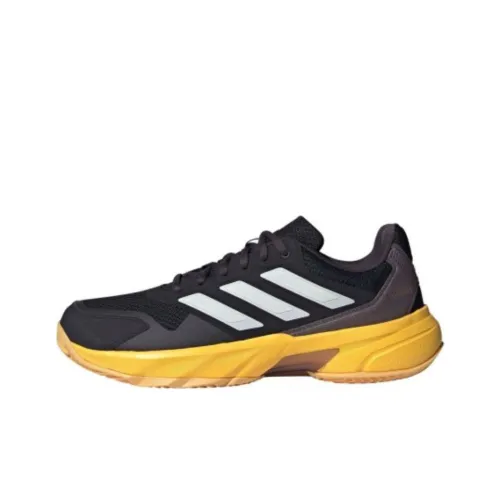 Adidas CourtJam Control Low Топ Теннисные Кроссовки Мужские Черные Желтые