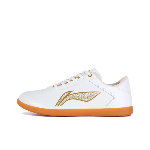 Подкладка Tai Chi Slip-Resistant Abrasion-Resistant Низкий Топ Кроссовки для тренировок Унисекс Белый Золото