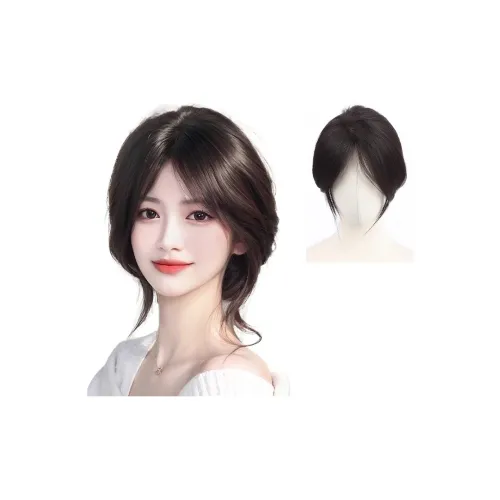 WANWANFENG Correcting Youthful Forehead Позиционирование стиля Парики Смешанный Шелк Короткий Прямые волосы