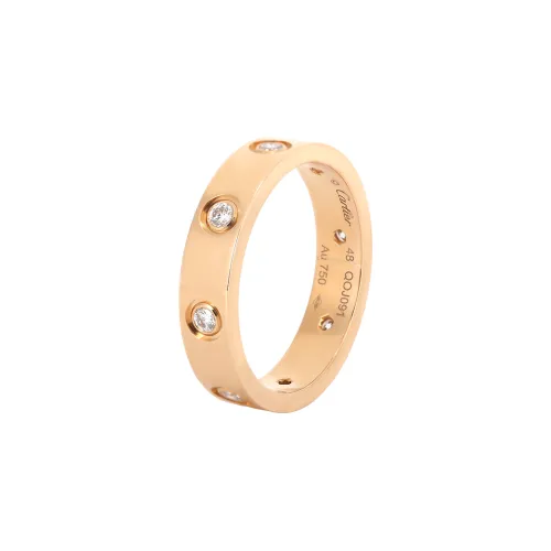 Cartier Обручальное Кольцо #LOVE#, 8 Бриллиантов Розовое Золото, Бриллианты