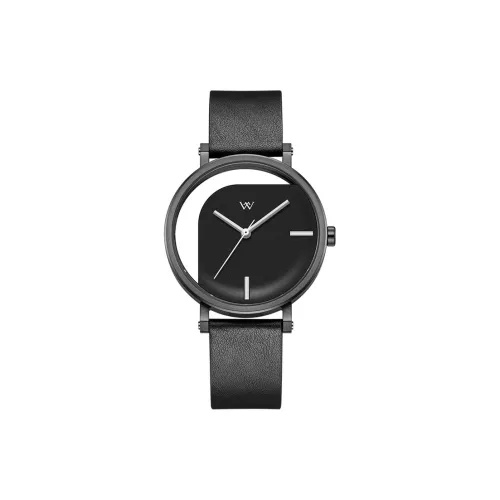 Welly Merck Simple Collection Кварцевый механизм Кожаный ремешок Унисекс Черный циферблат