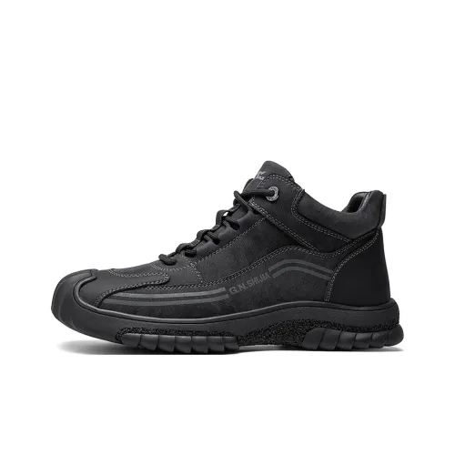 G.N.SHIJIA Термический Устойчивый к истиранию Противоскользящий Легкий MID Топ Повседневный Мужской Черный