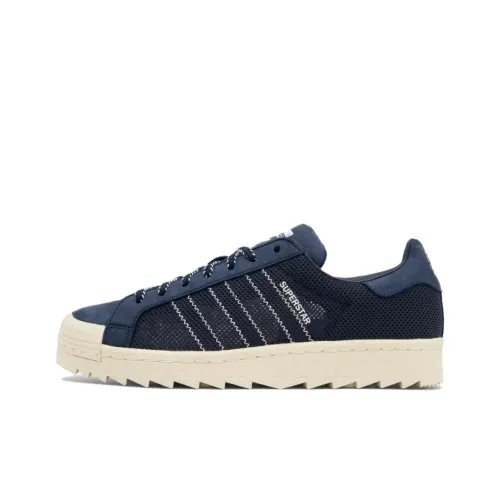 CLOT x Adidas Originals SUPERSTAR Устойчивая к истиранию Низкая Повседневная Обувь Унисекс Морской Синий