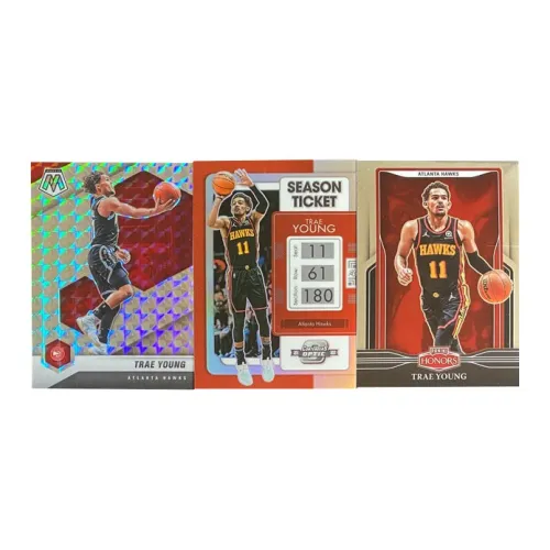 Панини 2021 22 Hawks Trae Young Мозаика Фолд Шар Игровой Билеты Спортивные Карты 3 шт