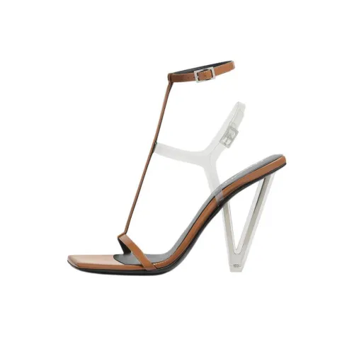 FANSIZHE V2025 One Ремешок Сандалии 10,5 см Женские Коричневый