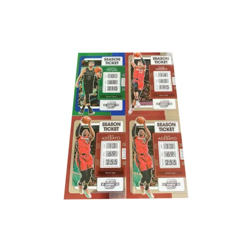 Panini 2021 22 Шар Game Ticket Tatum Hiroyuki Adebayo Спортивные карты 4 шт