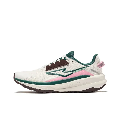 Erke Siye 2,0 Амортизаторы Shock Absorbers Rebound Low Top Casual Беговые кроссовки Женские Микрокристалл Белый Mountain Зеленый