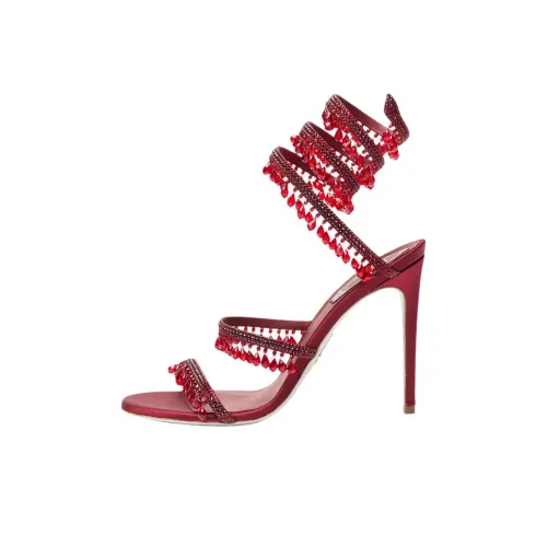 RENE CAOVILLA Chandelier One Strap Sandals 10,5cm Women's Red RENE CAOVILLA Chandelier One Ремешок Сандалии 10,5см Женские Красные