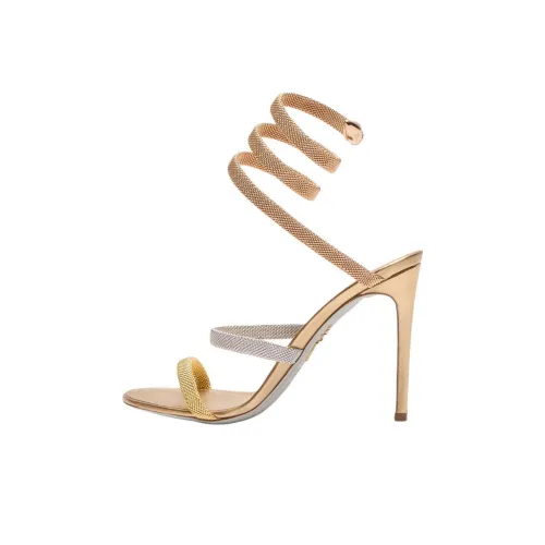 RENE CAOVILLA Cleo One Strap Sandals 10,5cm Women's Gold