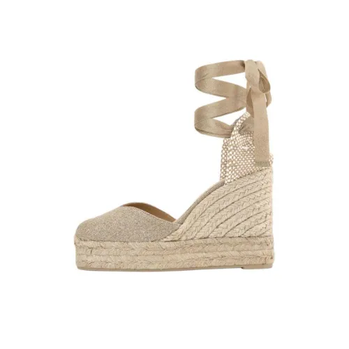 Castañer Chiara 8ED Клиновидный каблук Высокие каблуки Женские Бежевый