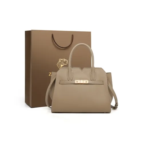 ZOOLER Сумка через плечо из крупнозернистой текстуры коровьей кожи женская черная слоновая серый