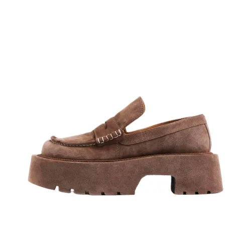 JW Anderson Лоферы 5 см Женские Коричневые