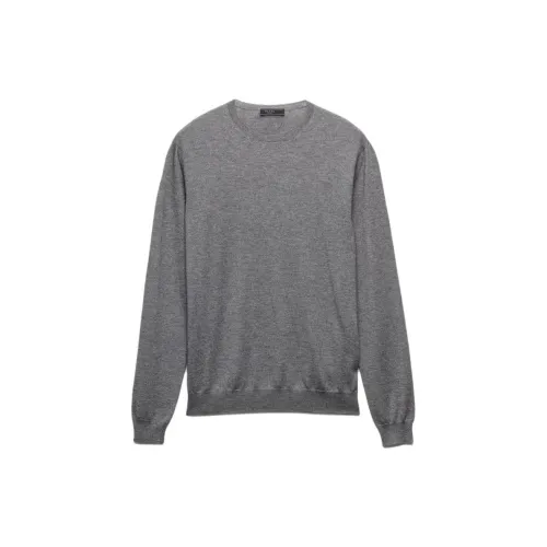 PRADA Кашемир Свитер Мужской Серый