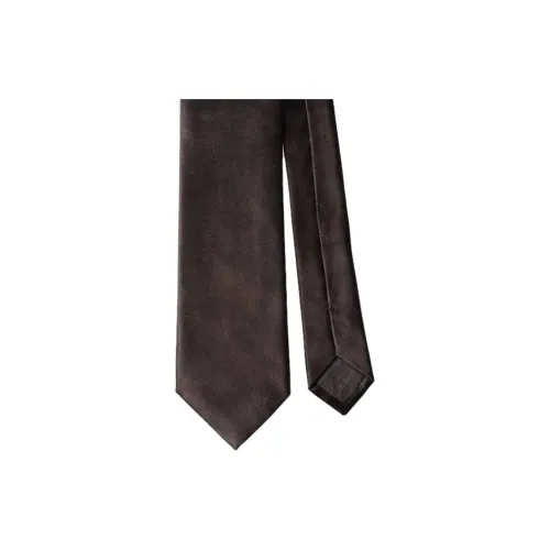 PRADA Шелковые Сатиновые галстуки Мужские Коричневые