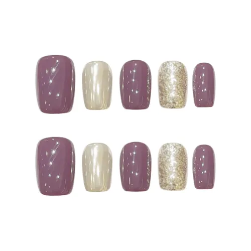 COLLEEN Elegance Brightening Фиолетовый RHYTHM False Nail Короткий Квадрат Фиолетовый Jump Цвет Однотонный Металл 15мм