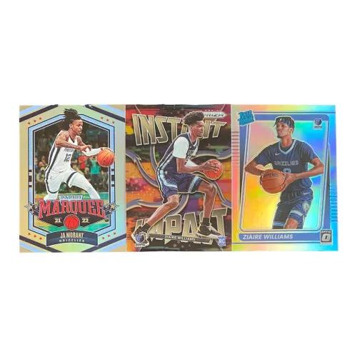 Панини 2021 22 Гризли Ja Морант Серебряный Фолд Зави Така Спортивные Карты 3 шт