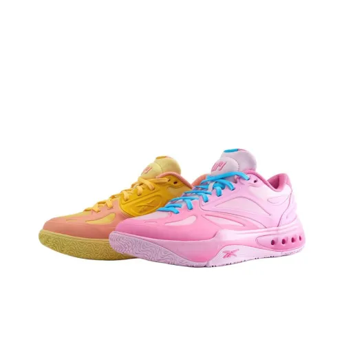 Matas Buzelis x Reebok Low Топ Баскетбольные кроссовки Унисекс Розовый Желтый