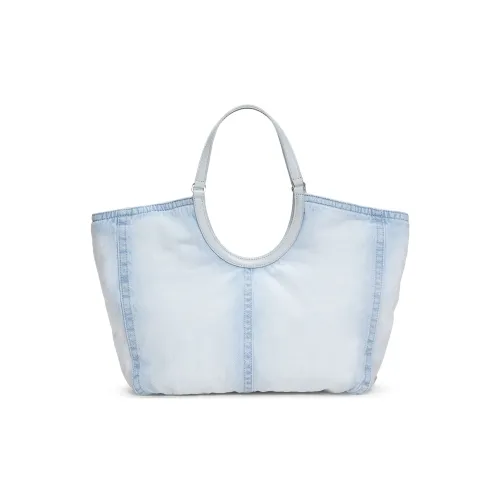 CHARLES KEITH ПУ (полиуретан) Текстильная смесь Сумка на плечо Большая Женская Светлый Промытый деним Светло-синий деним