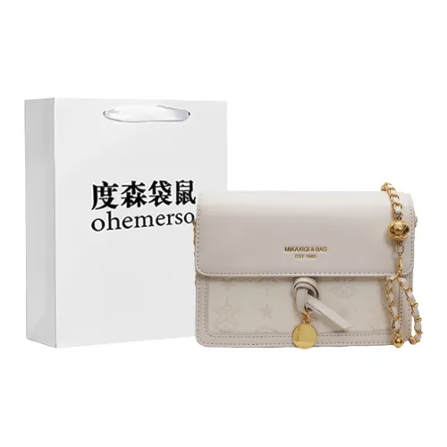 Dusen Kangaroo ПУ (полиуретан) Сумка через плечо Женская Черный Экрю Розовый