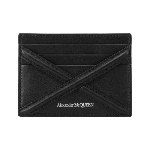 Alexander McQueen Держатель для карт из коровьей кожи Мужской Черный