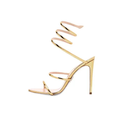 RENE CAOVILLA Cleo One Strap Sandals 10,5cm Women's Gold