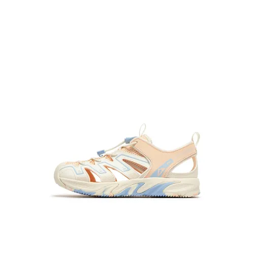 XTEP Slip-resistant и дышащий низкий топ детские сандалии персиково-ванильно-желтого цвета