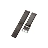 Серебряная застежка - без рисунка, плетение, коричневая кожа