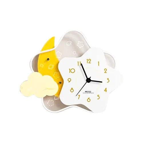 Meishida Механизм с плавным ходом секундной стрелки Стена Часы Унисекс Белый