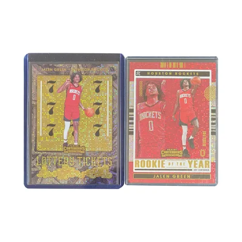 PANINI 2021 22 Ракета Jalen Грин Tuck Пятно Fold Всего 2 шт Спортивные карты 2 шт