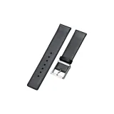 Серебристая пряжка, полотняное переплетение, черная кожа