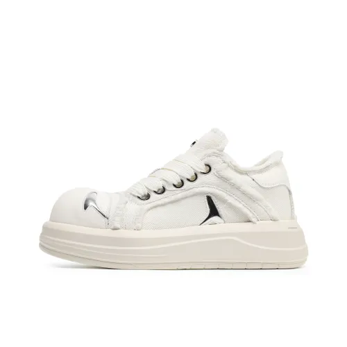 Hong Kong Meng Slip-Resistant Амортизация Увеличение Высоты Низкие Кроссовки для Скейтбординга Унисекс Бежевые