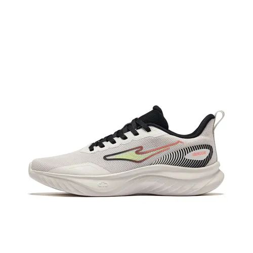 Erke Амортизация Oтскок Противоскользящий Низкий Топ Повседневные Беговые кроссовки Мужские Дикий серый Глубокий черный