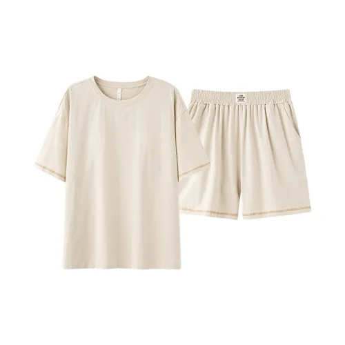 White Ran Pajama Комплект Женский Абрикос